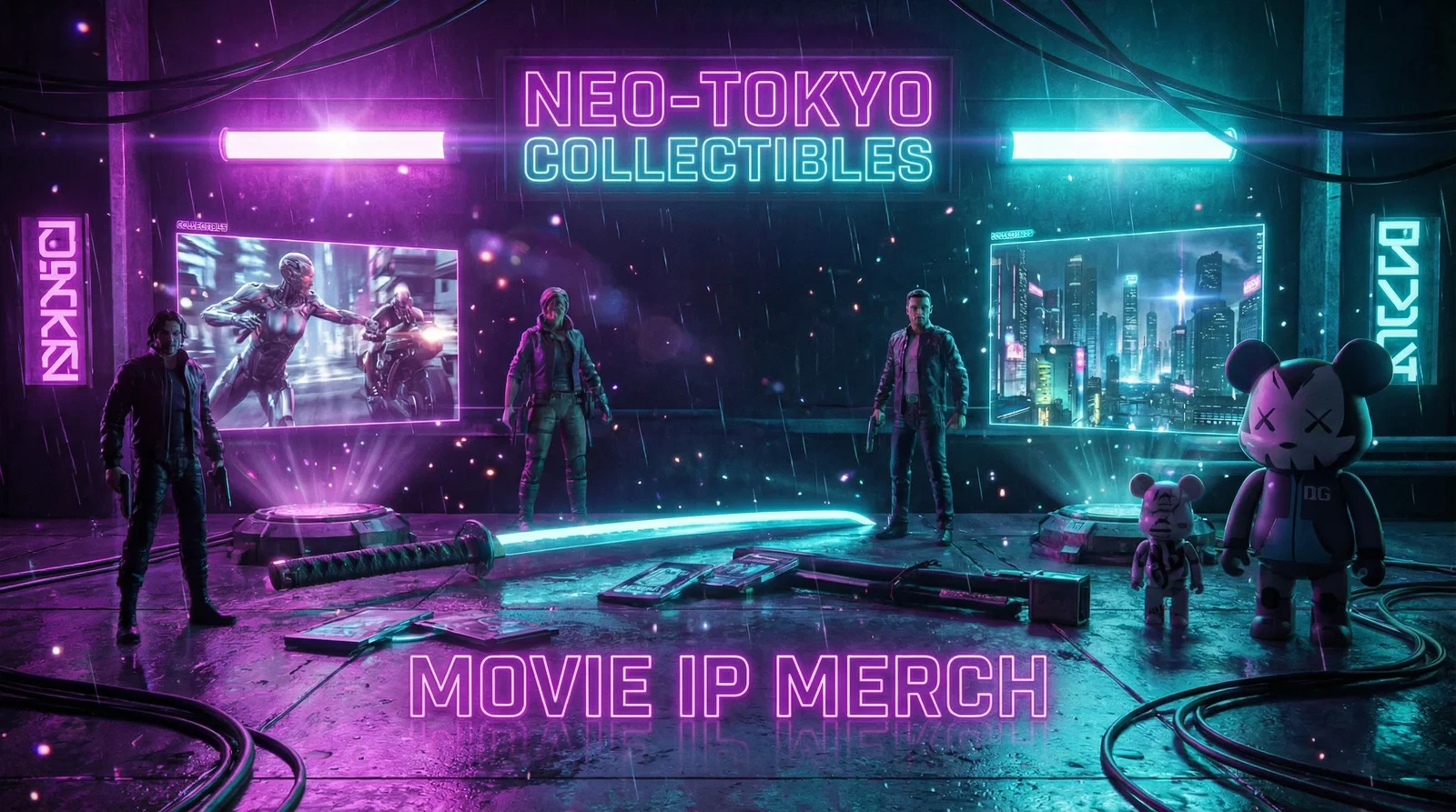 里番资源-最新视频自创内容发布|原创不易赛博朋克风格影视IP衍生品展示横幅